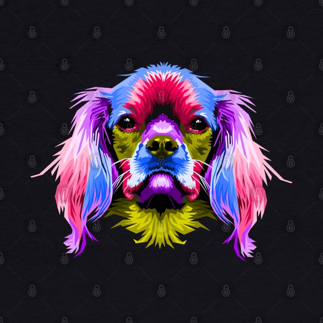 Dog Head Colorful by Mako Design 